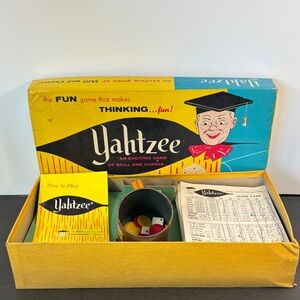 Vintage 1961 Yahtzee Game by E.S. Lowe Co. Complete Set No. 950